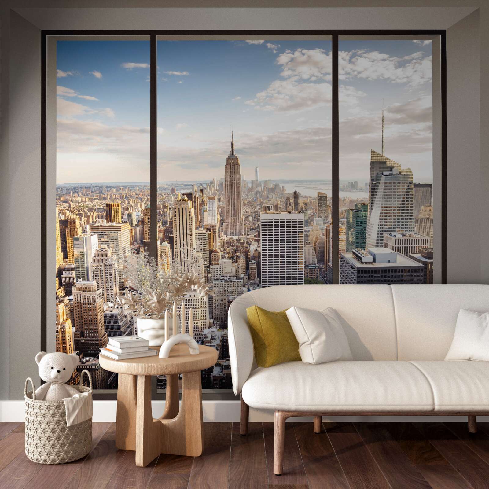 Fototapet vedere de la fereastra din new york dimineața