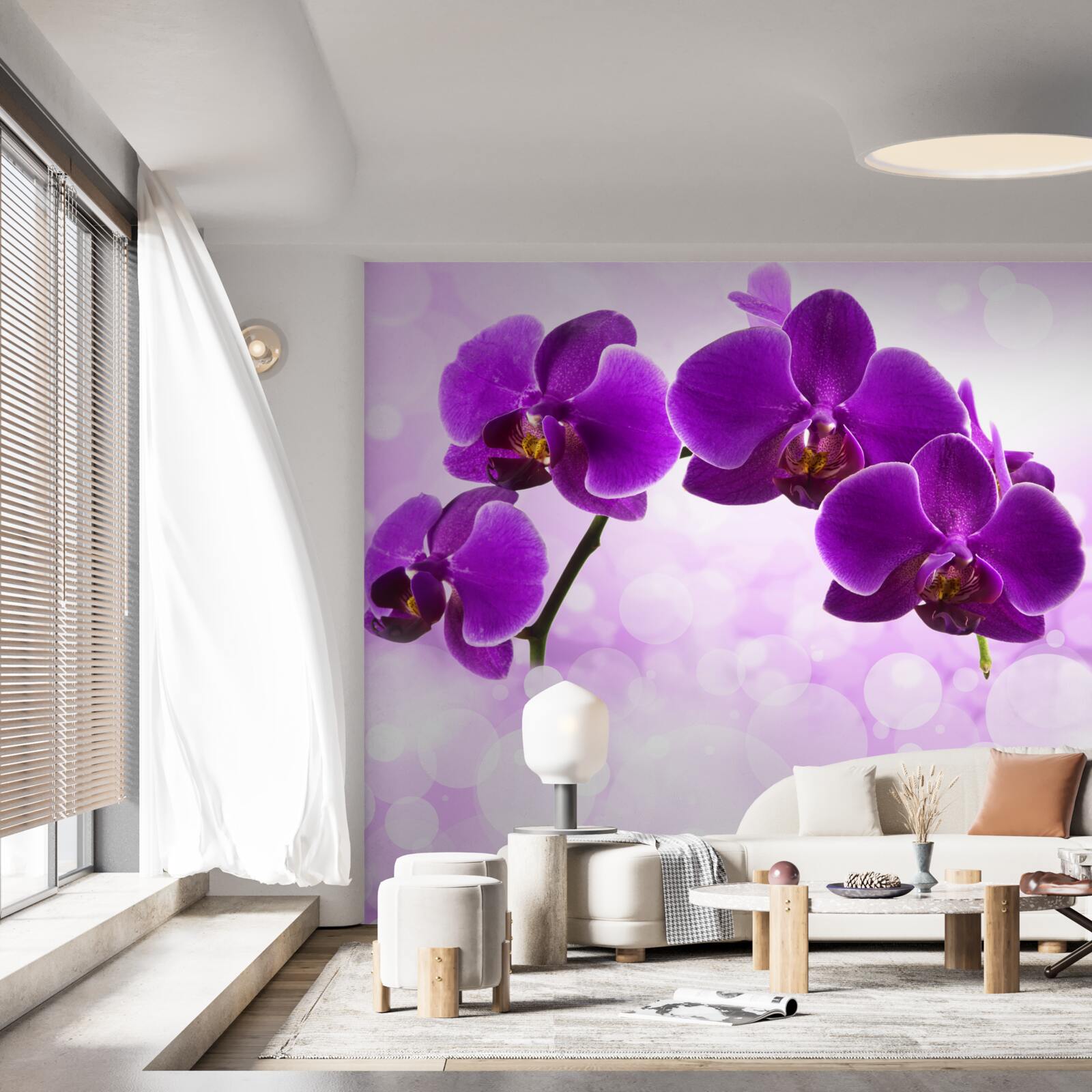 Fototapet orhidee cu flori violet închis