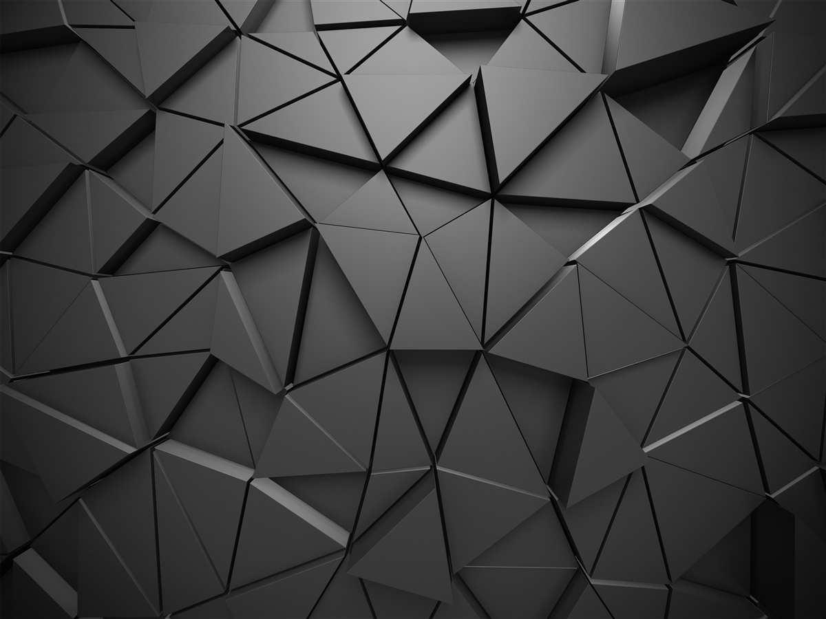 Fototapet triunghiuri în negru abstracție