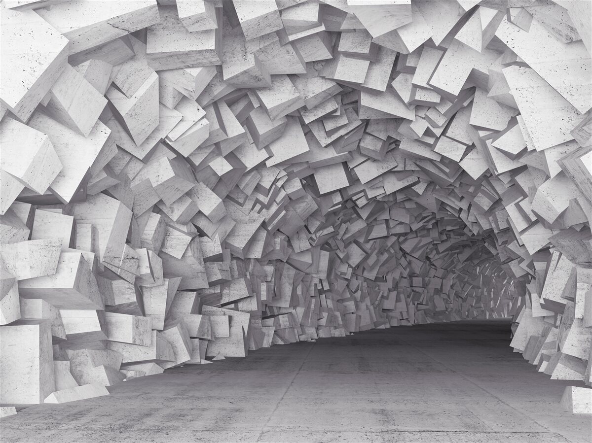 Fototapet Formele 3d formează un tunel