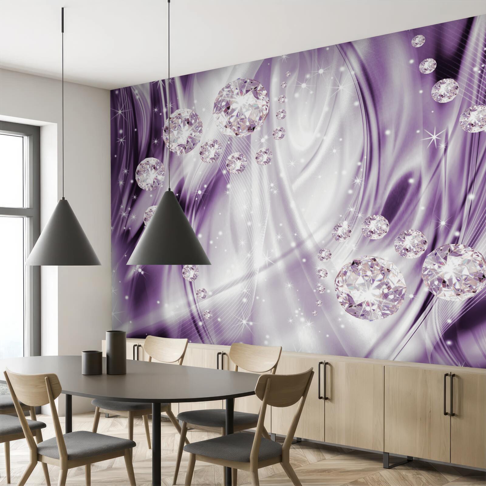 Fototapet pietre pe un fundal de egalitate lavanda