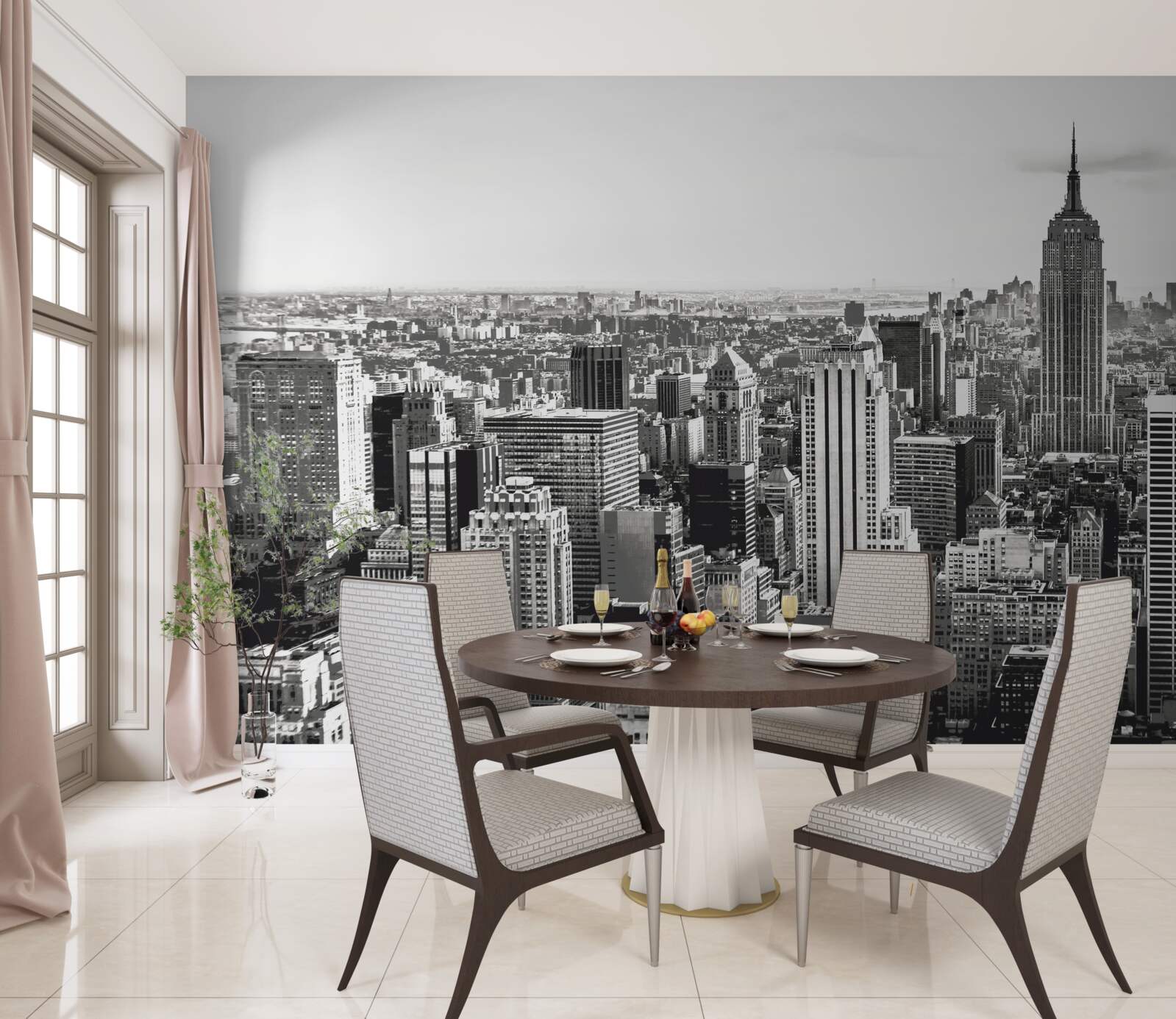 Fototapet vintage widok na manhattan