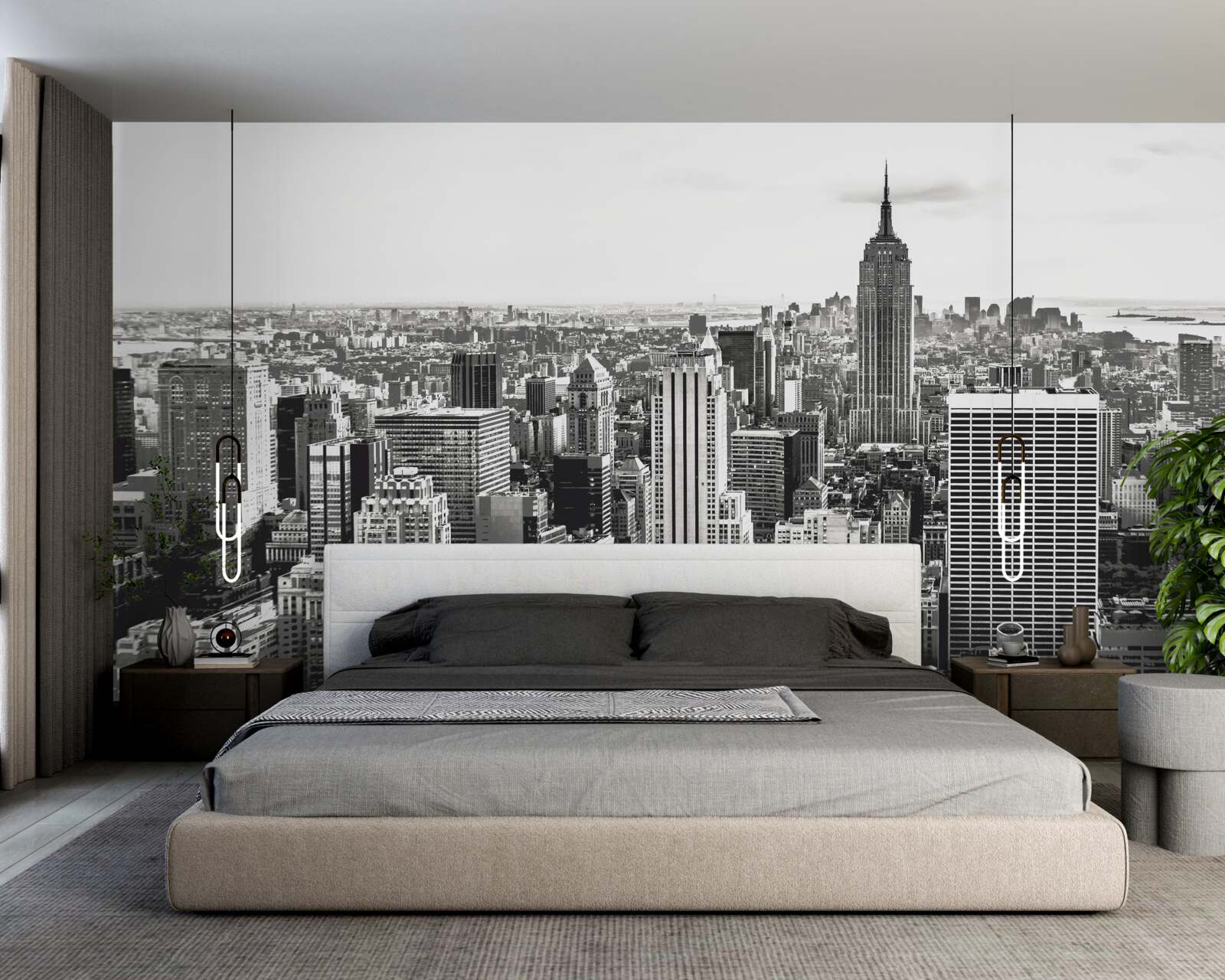 Fototapet vintage widok na manhattan