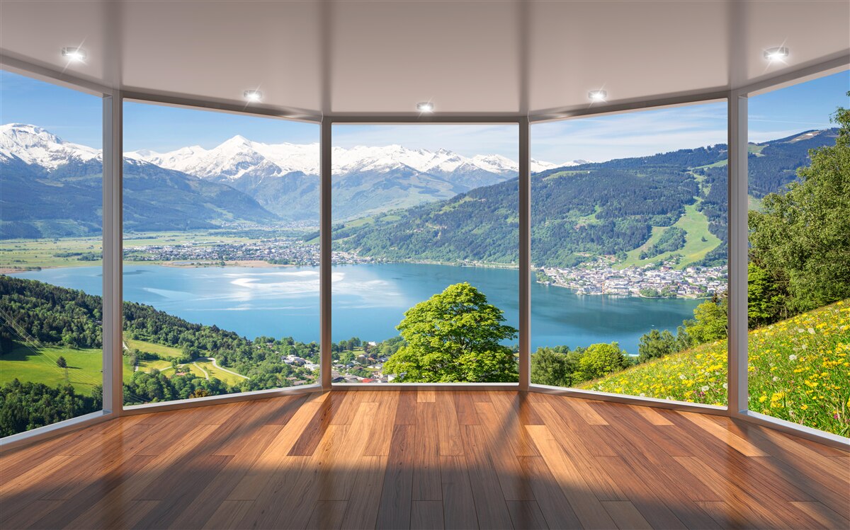 Fototapet Vederi panoramice impresionante în afara ferestrei