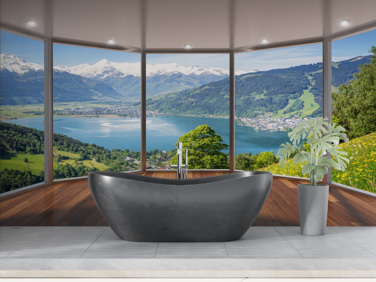 Fototapet Vederi panoramice impresionante în afara ferestrei