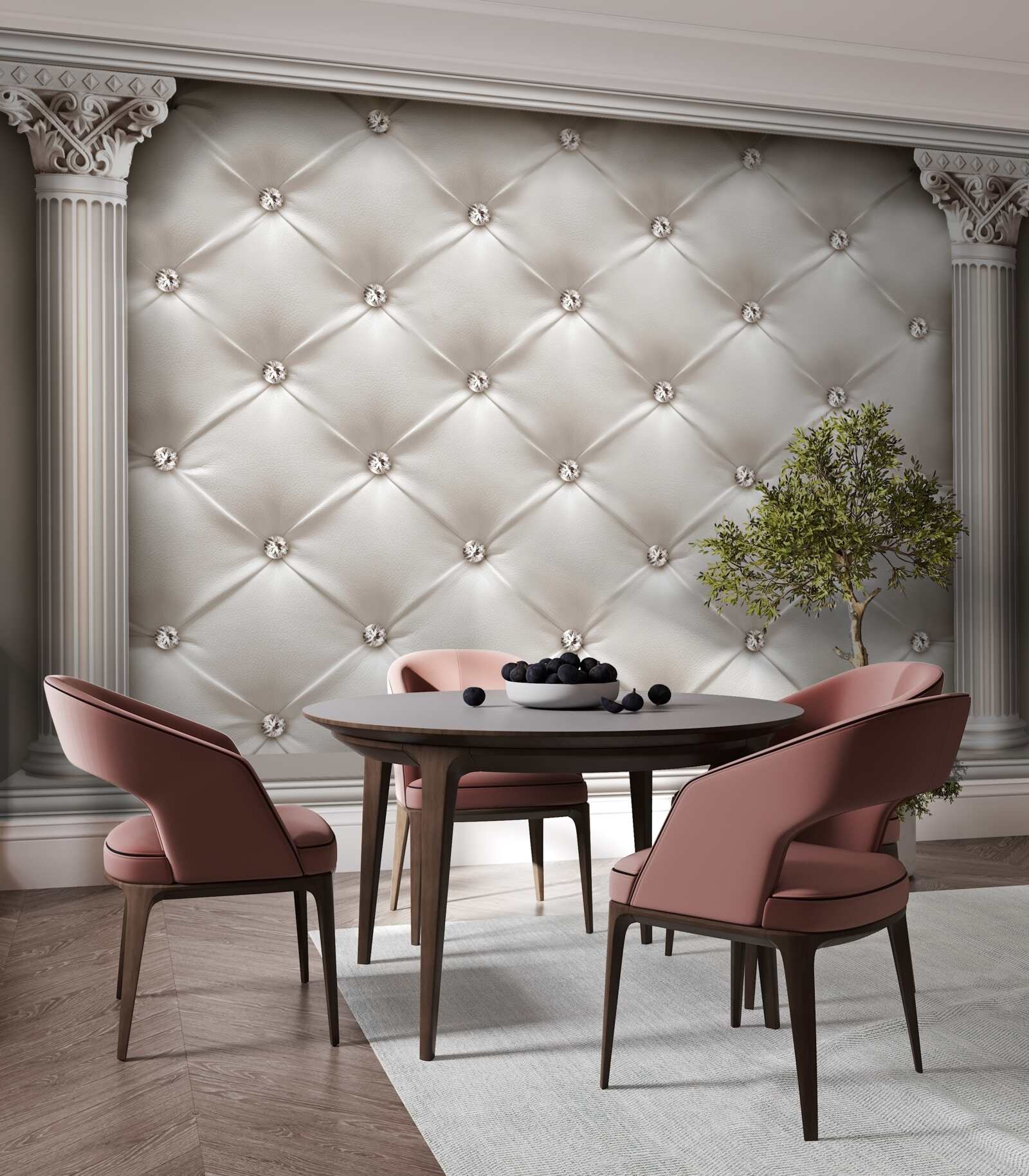 Fototapet finisaje rotunjite și decorative