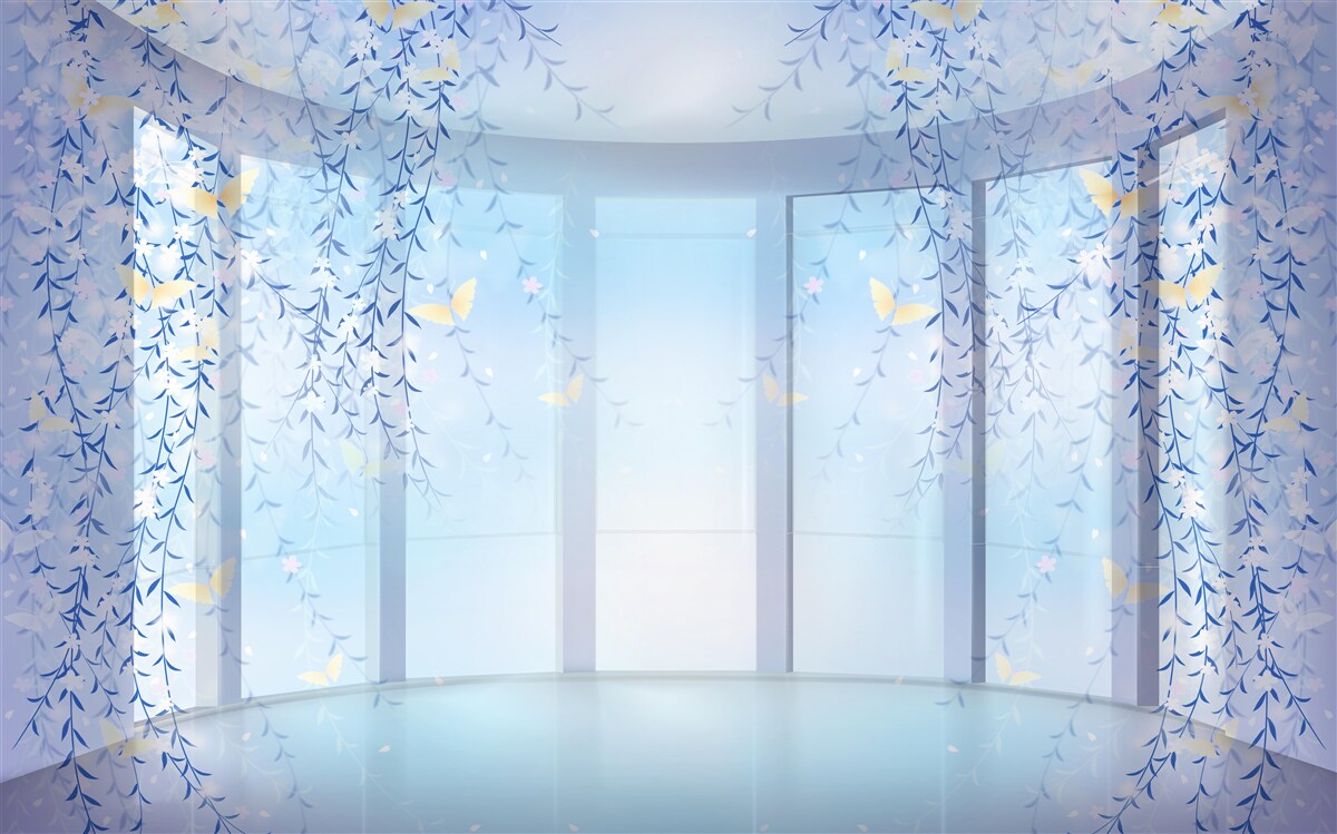 Fototapet Arc decorat cu flori pe un fundal ceresc