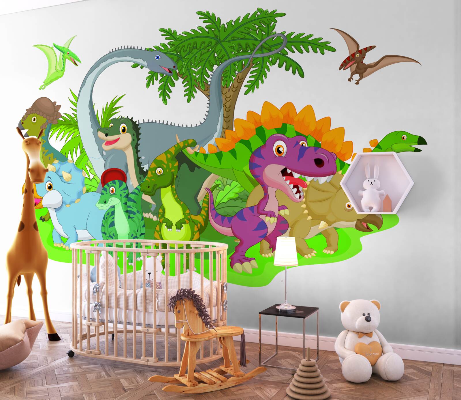 Fototapet dinozauri de desene animate