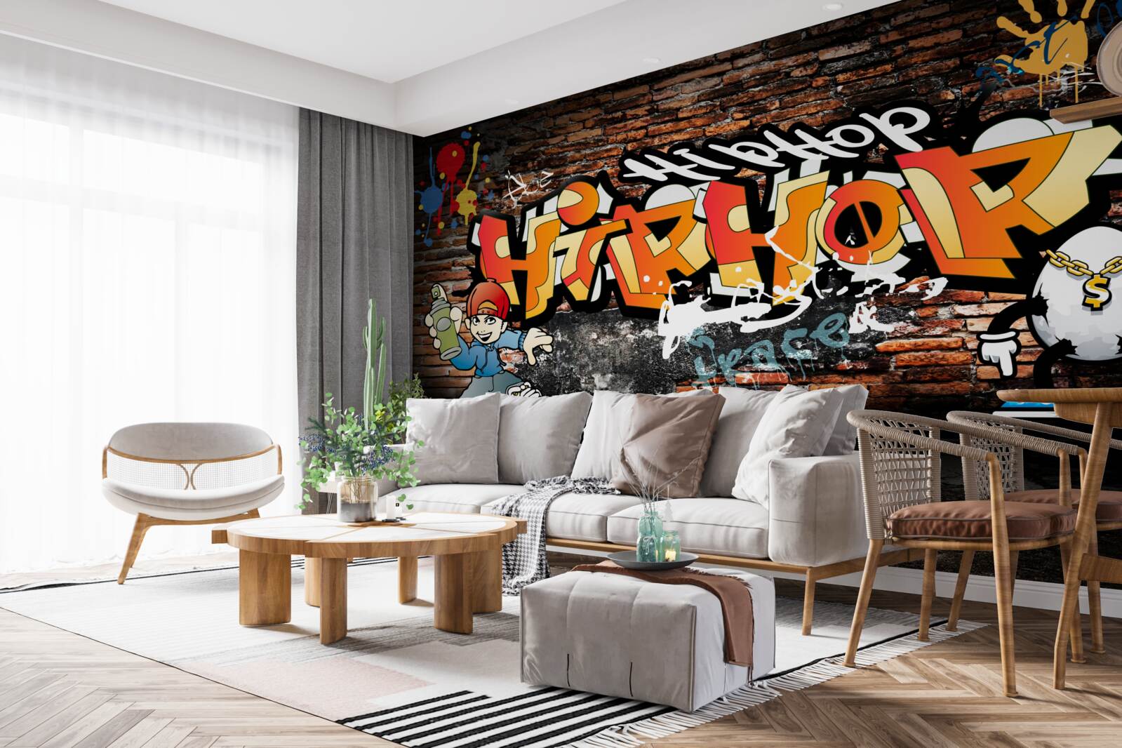 Fototapet hiphop graffiti