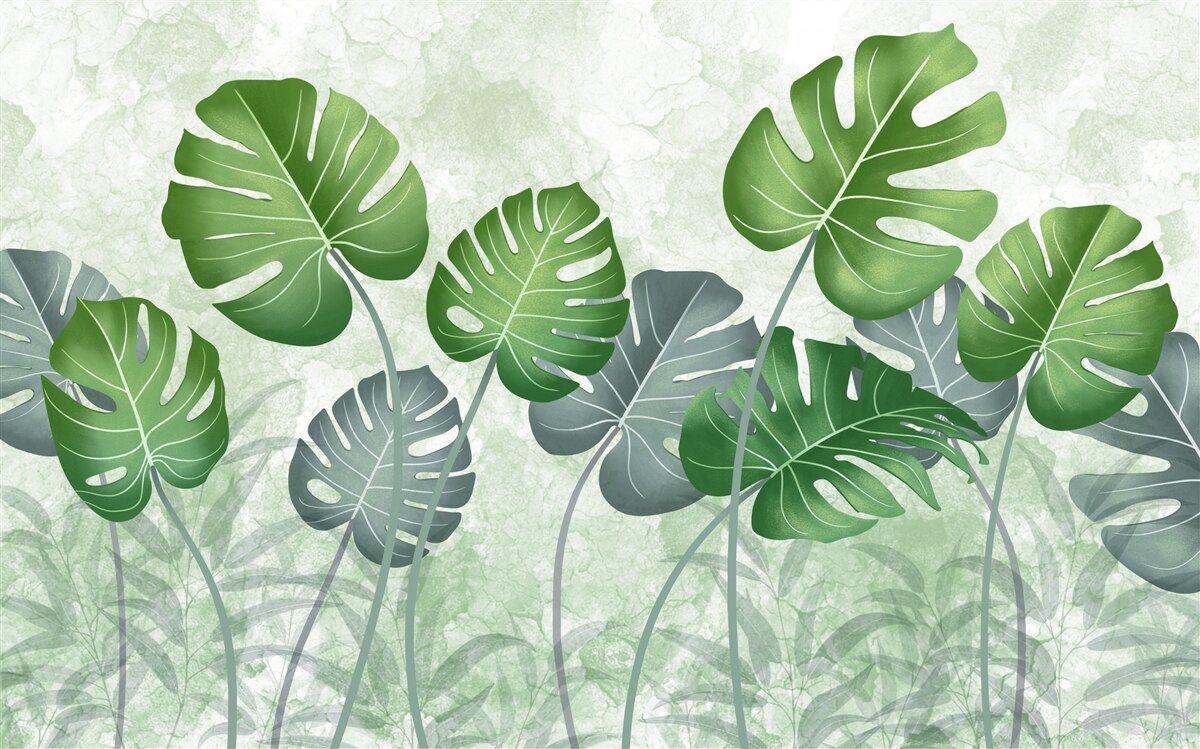 Fototapet frunze mari de ferigă verde