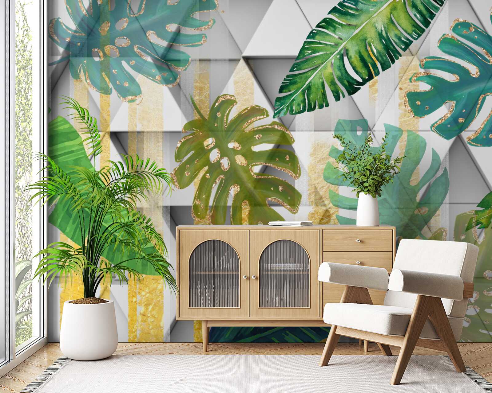 Fototapet diversitatea frunzișului tropical
