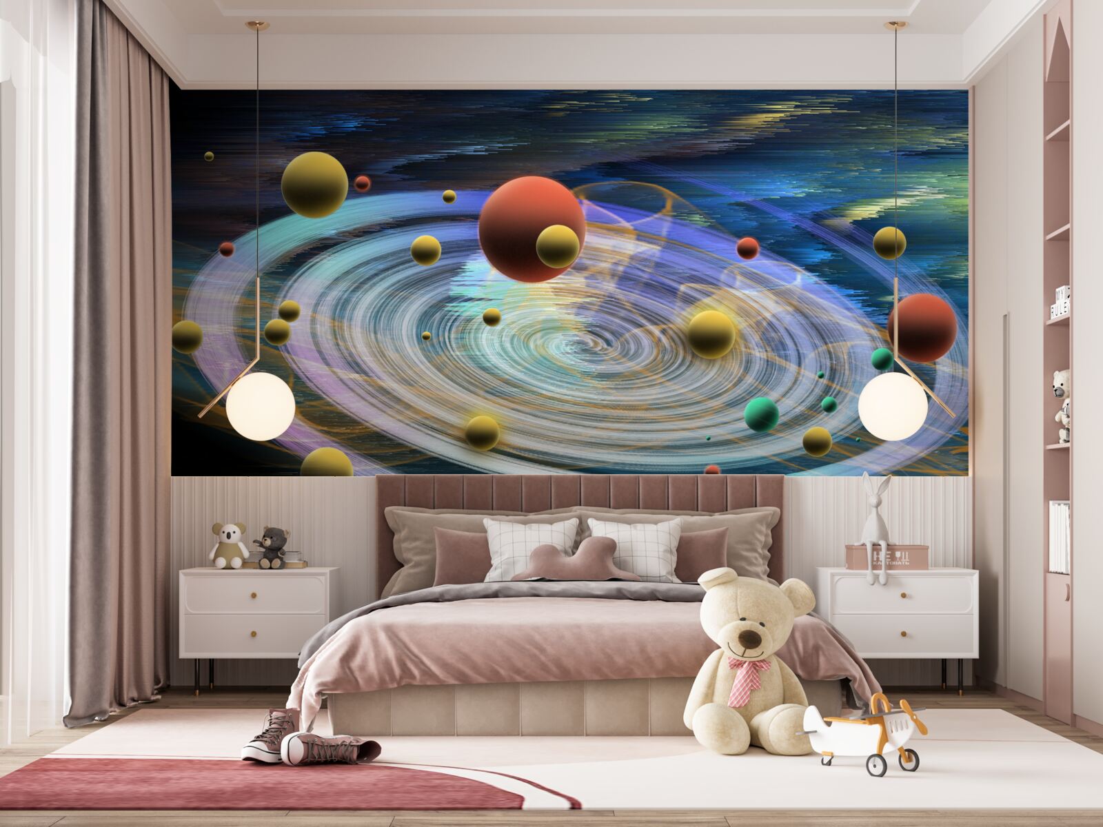 Fototapet planete cu abstracții frumoase