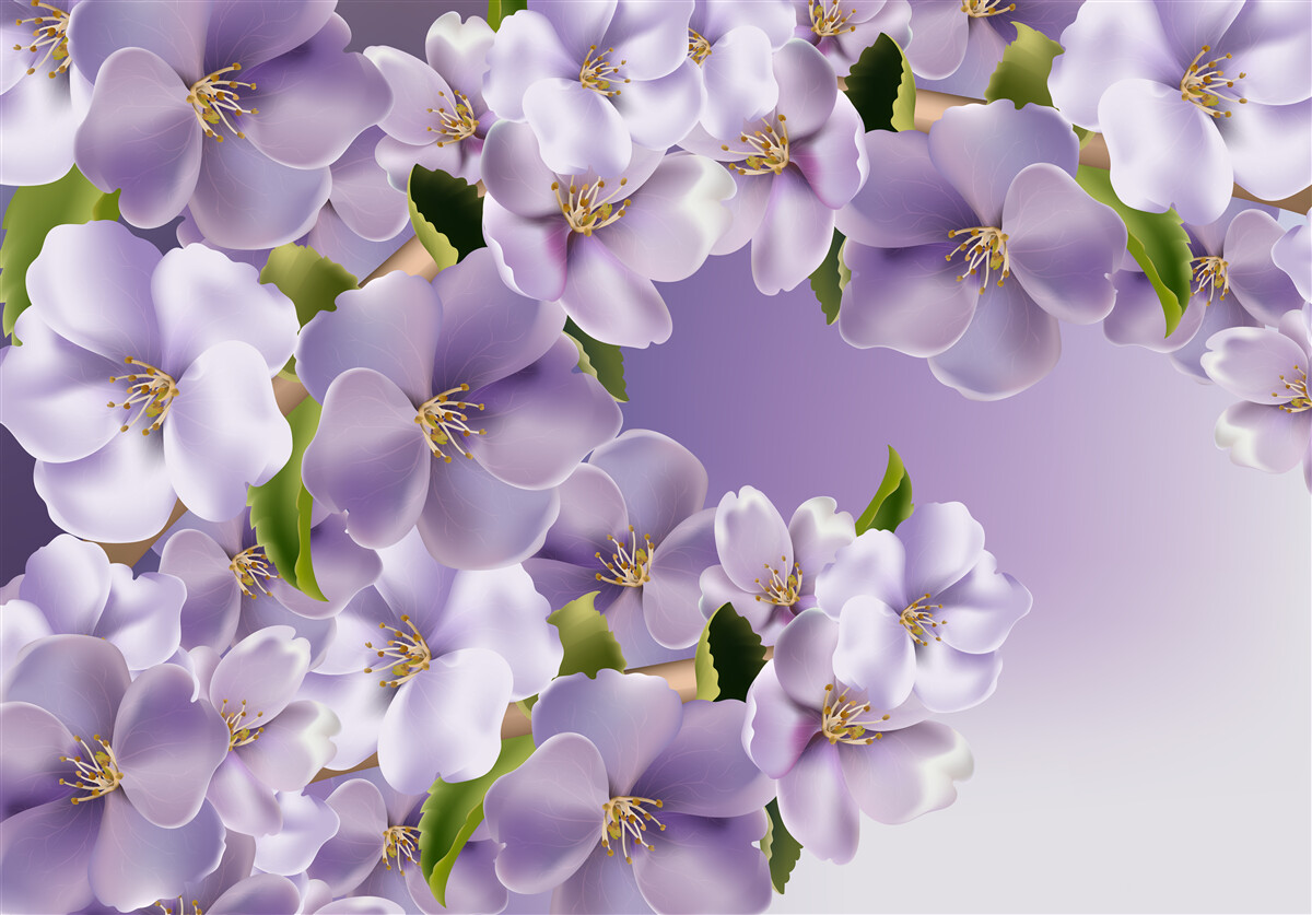 Fototapet nuanțe subtile de liliac într-o floare delicată de orhidee