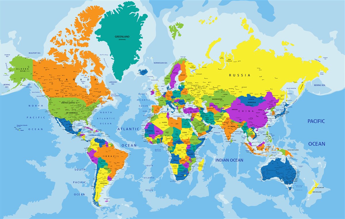 Fototapet Modelul geopolitic global