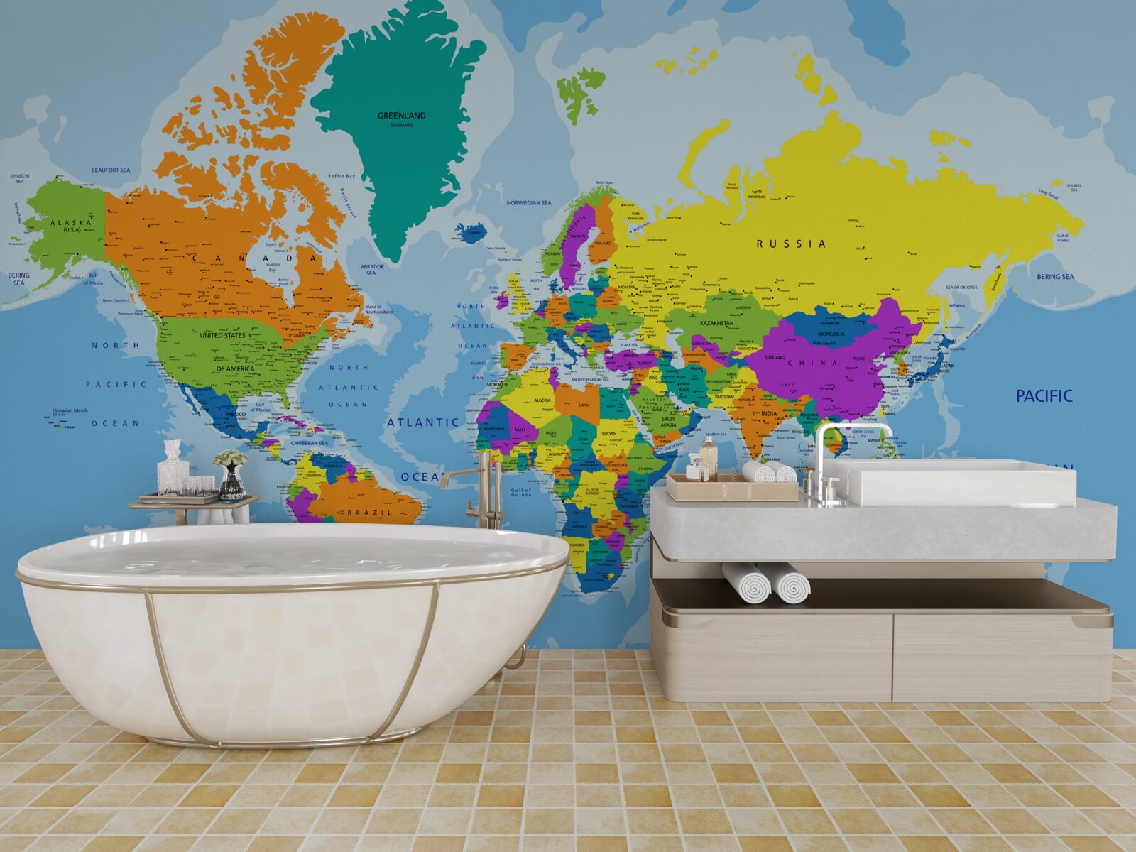 Fototapet Modelul geopolitic global