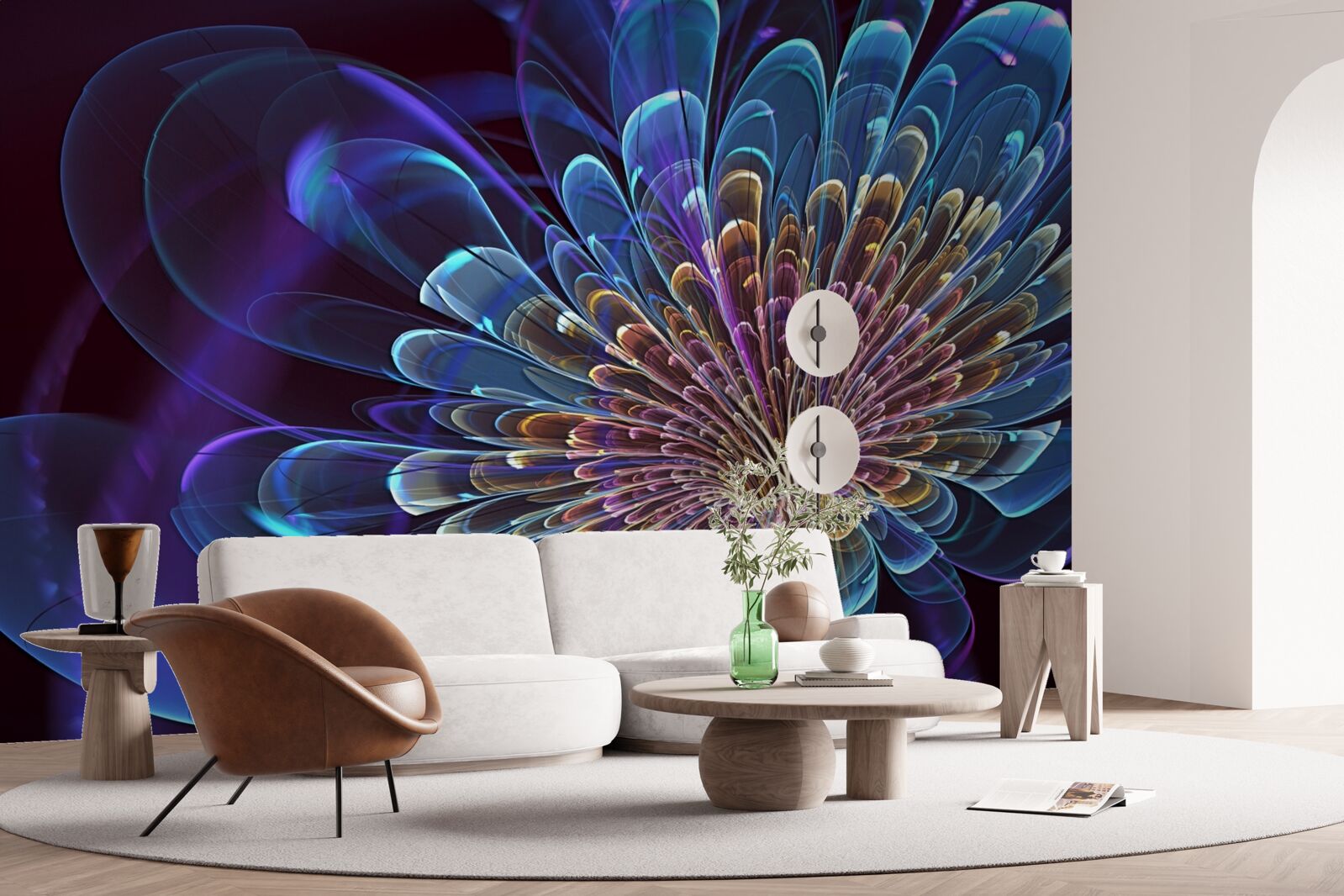 Fototapet gerbera într-un ton abstract