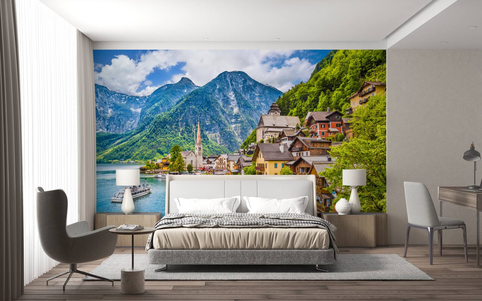 Fototapet hallstatt uimitor în austria