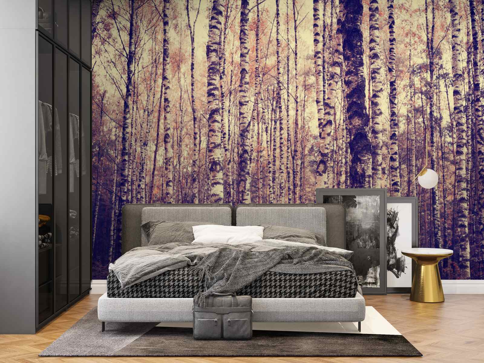 Fototapet elegant birch grove