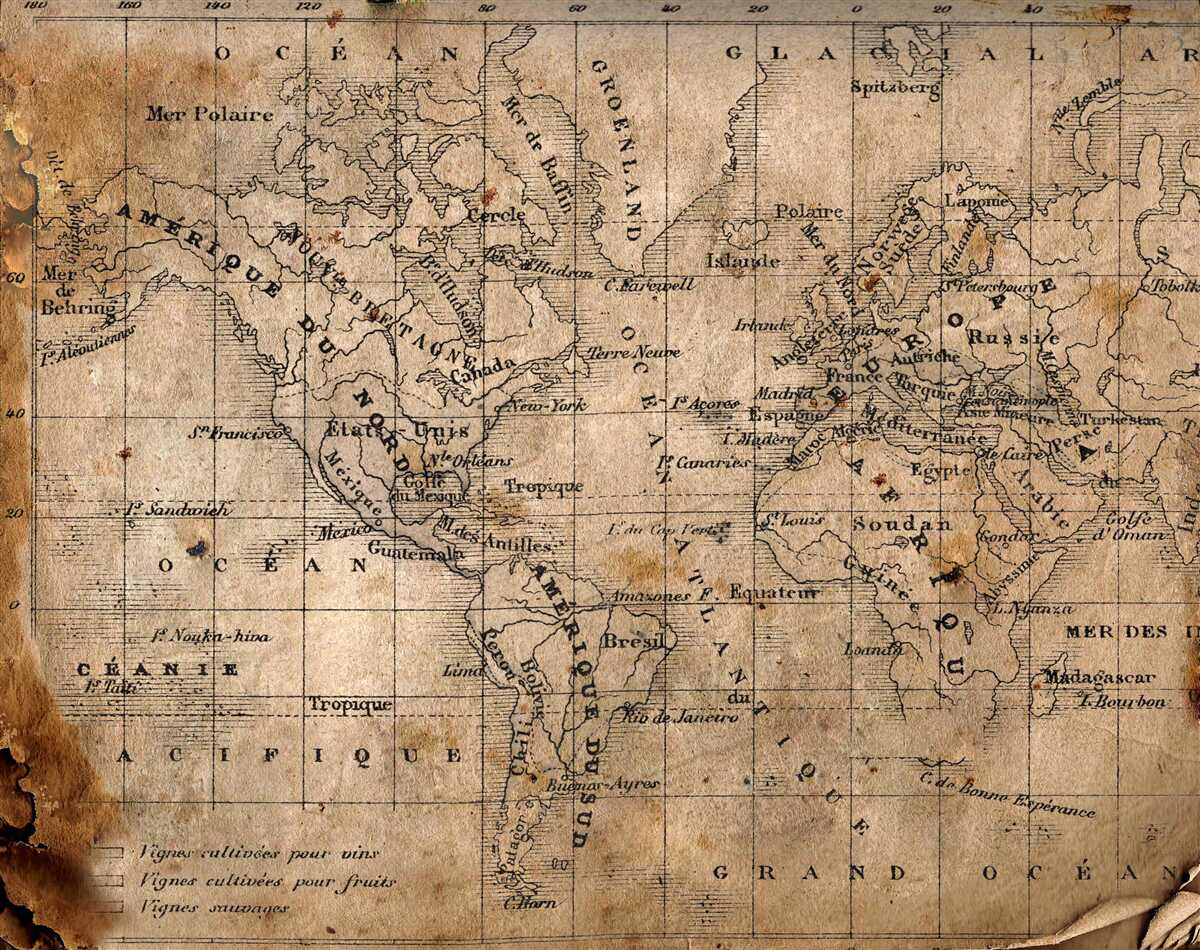 Fototapet fragment de cartografie antică