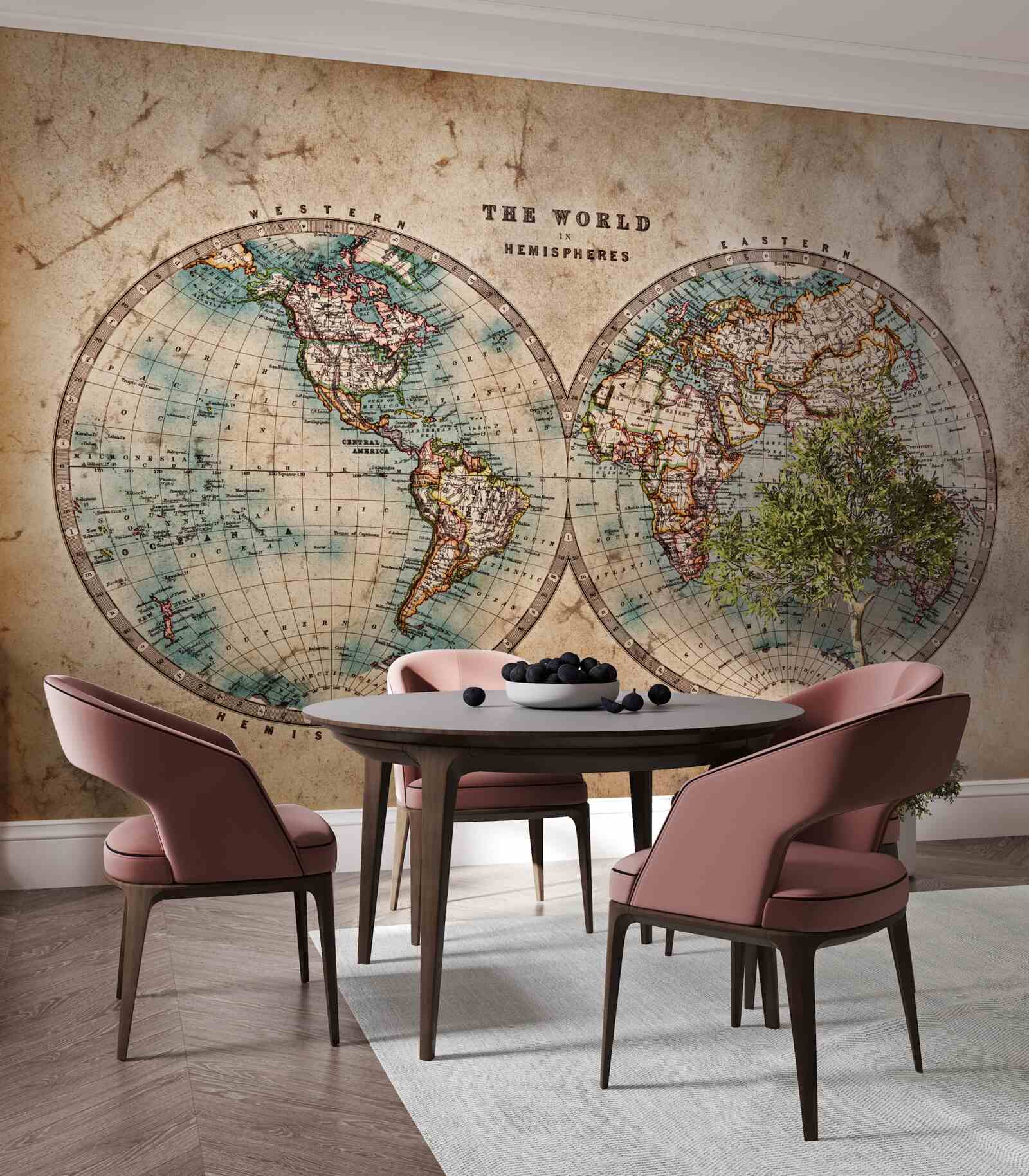 Fototapet atlas geografic antic în două volume