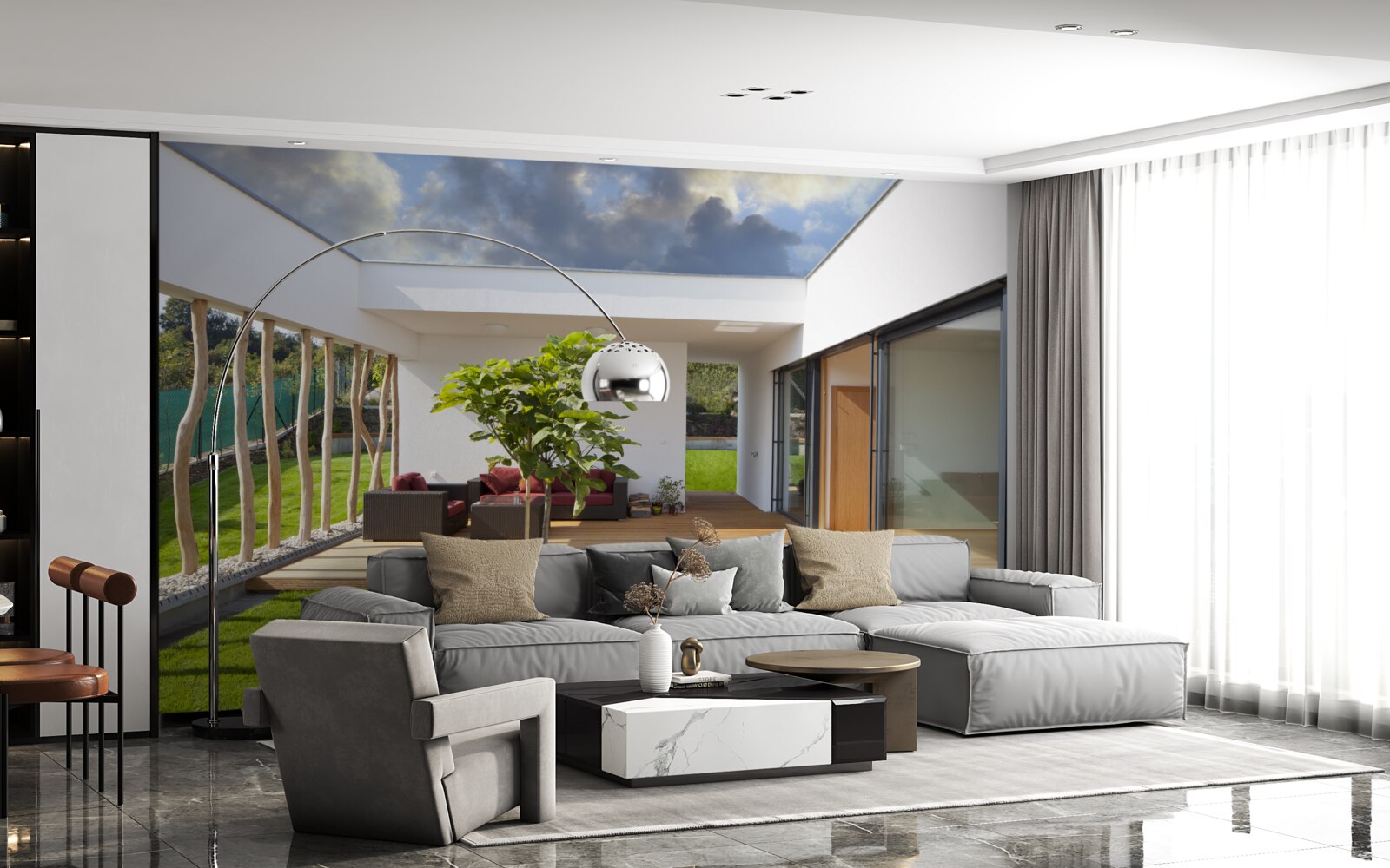 Fototapet design interior modernizat al unei locuințe private