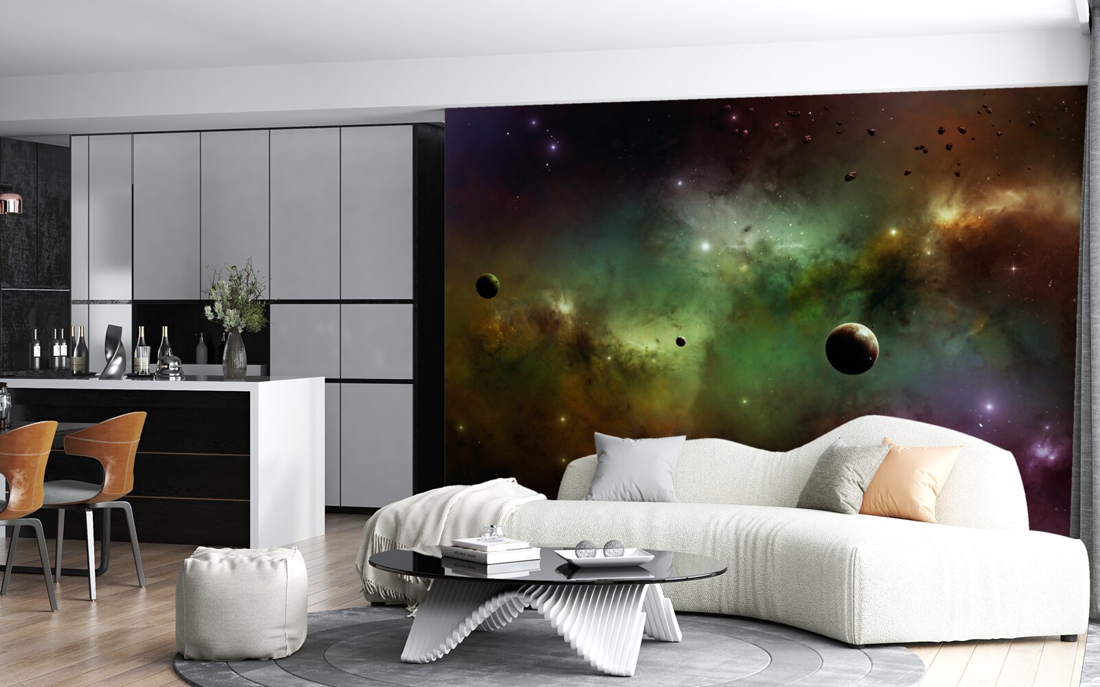 Fototapet un univers multicolor unic