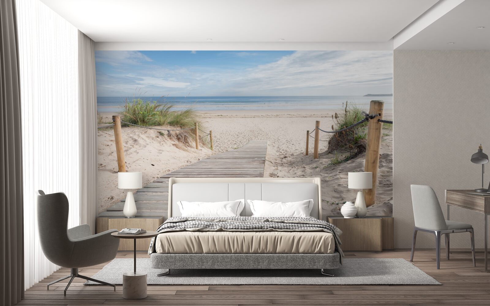 Fototapet Poteca de nisip care duce la ocean