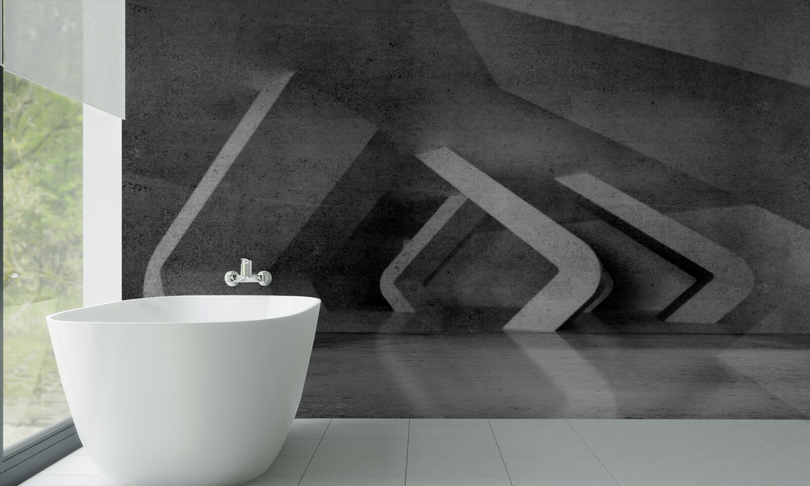 Fototapet tunel gri