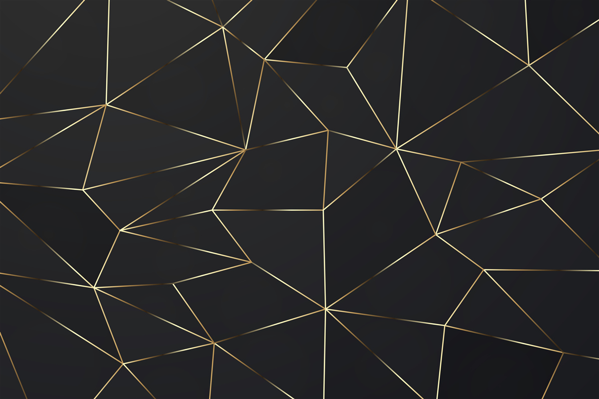 Fototapet forme geometrice cu margini aurii