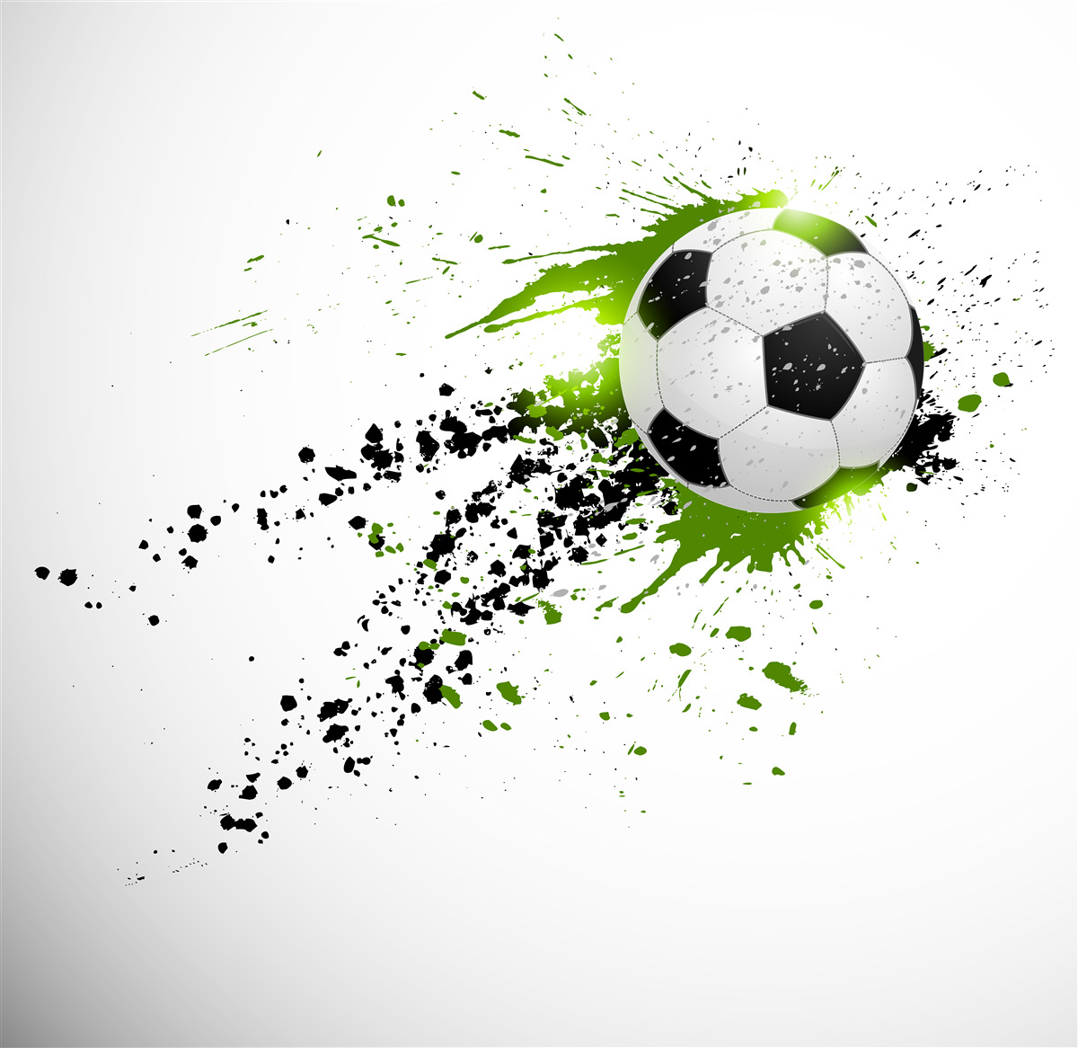 Fototapet fotbal pe fundal alb