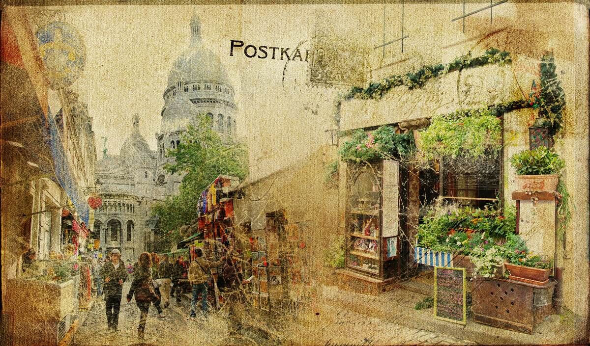 Fototapet fotografie veche a orașului