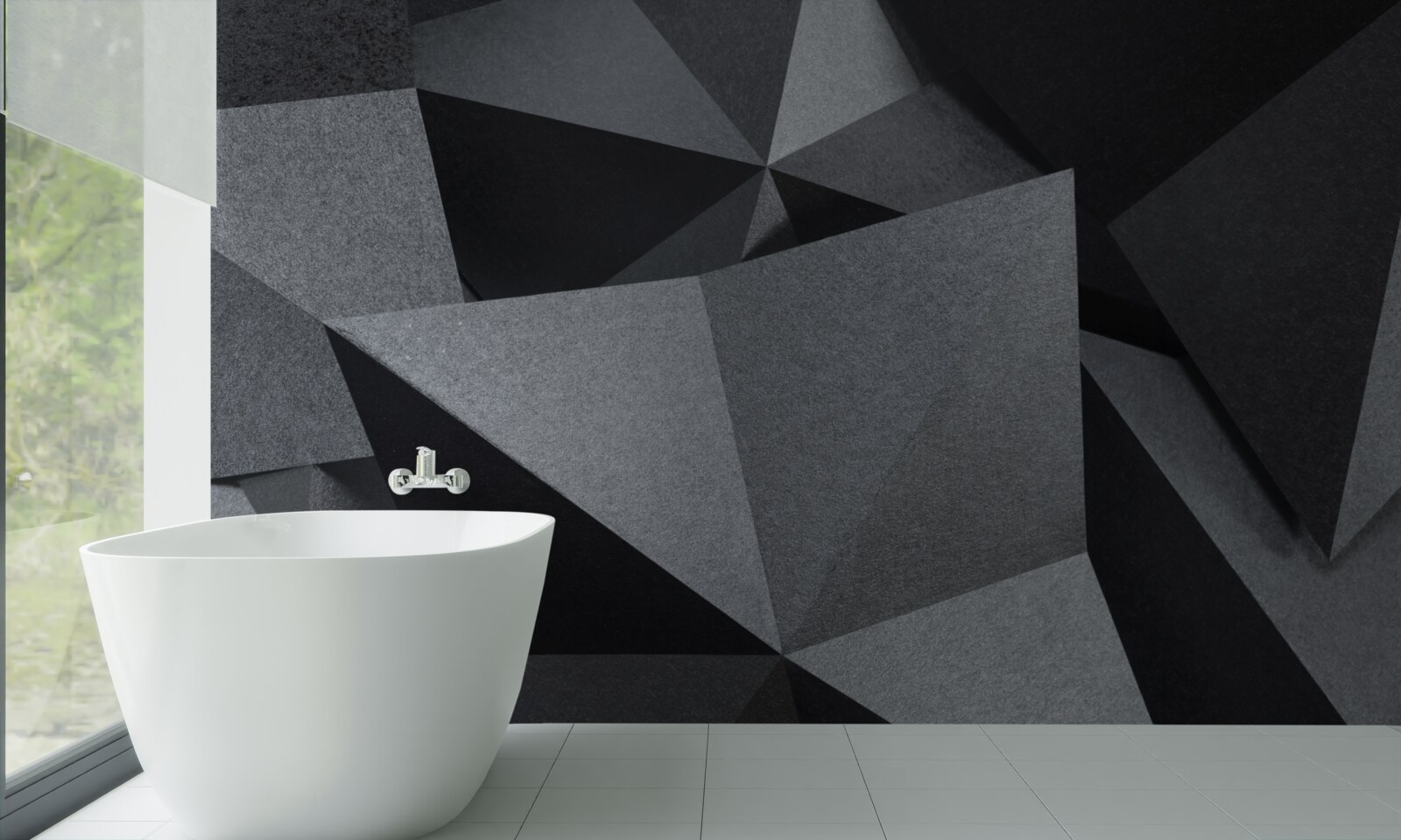 Fototapet figuri geometrice pe un fundal închis