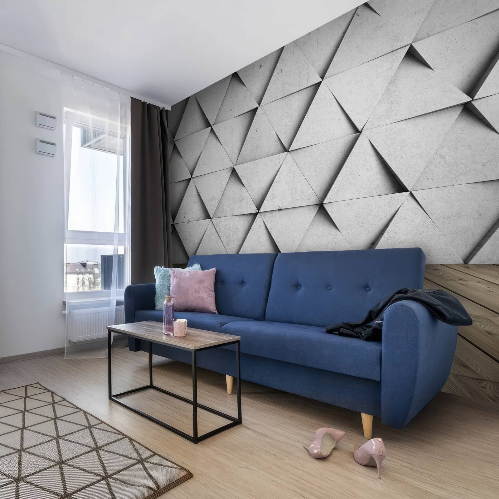 Fototapet triunghiuri drepte tridimensionale