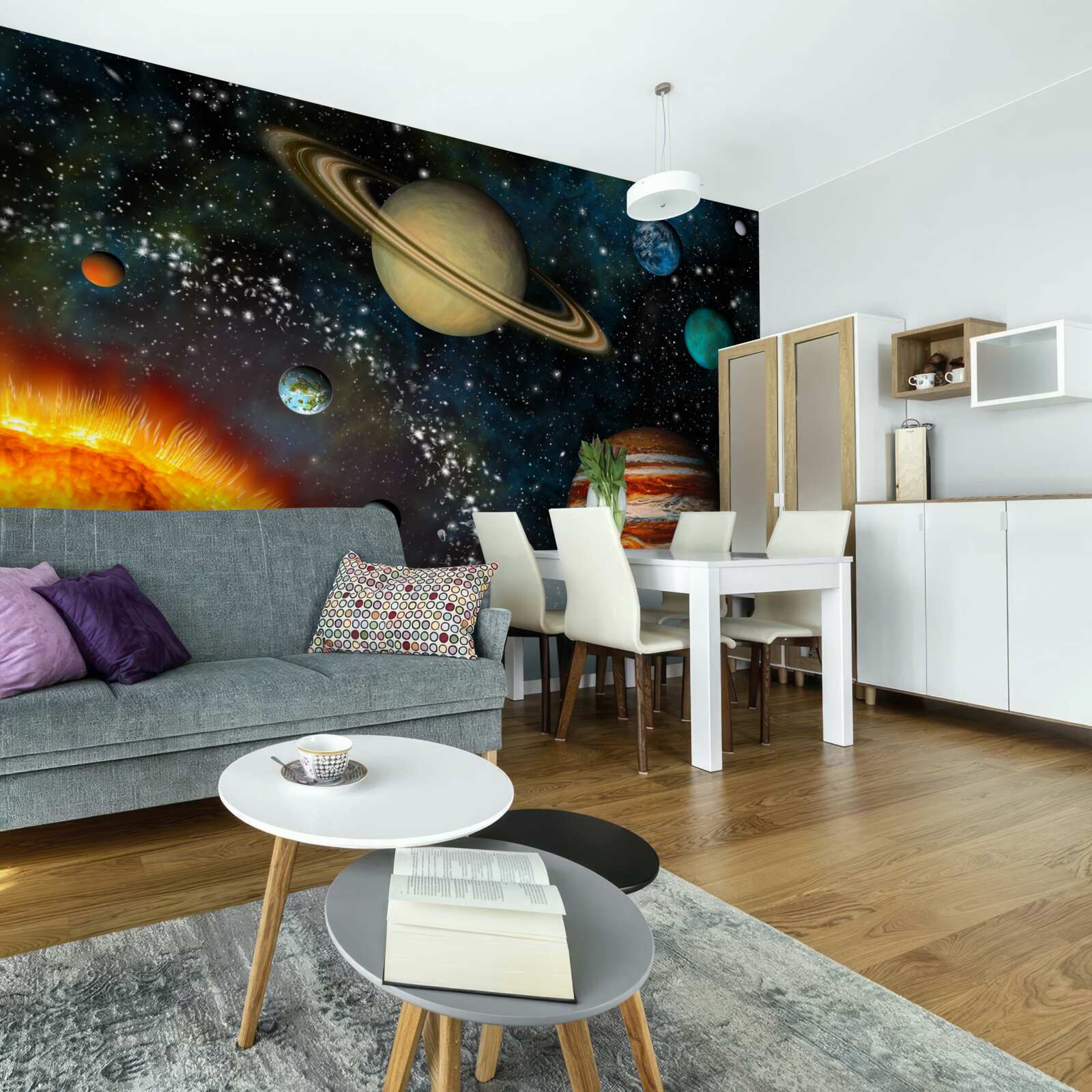 Fototapet dimensiunile soarelui și ale planetelor