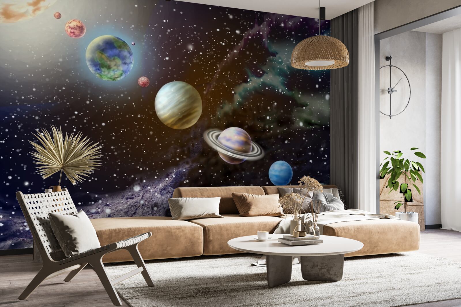 Fototapet planetele din spațiu sunt aliniate