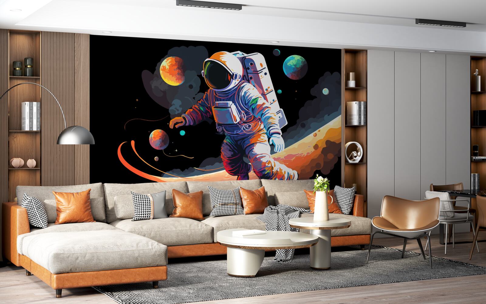Fototapet astronaut în univers