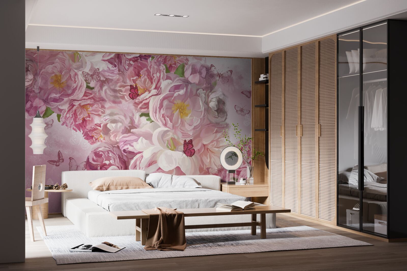 Fototapet ramură decorată cu muguri înfloriți