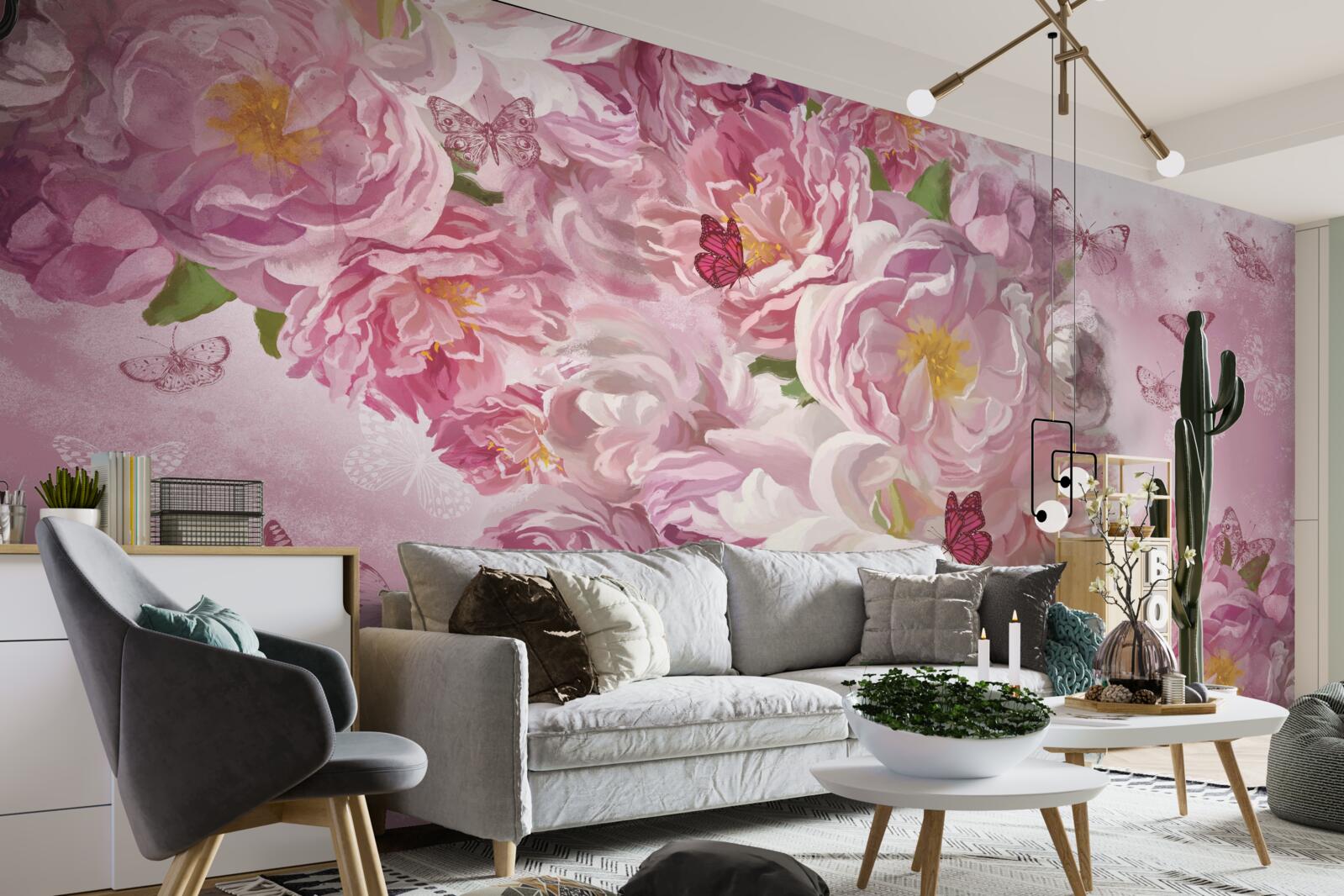 Fototapet ramură decorată cu muguri înfloriți