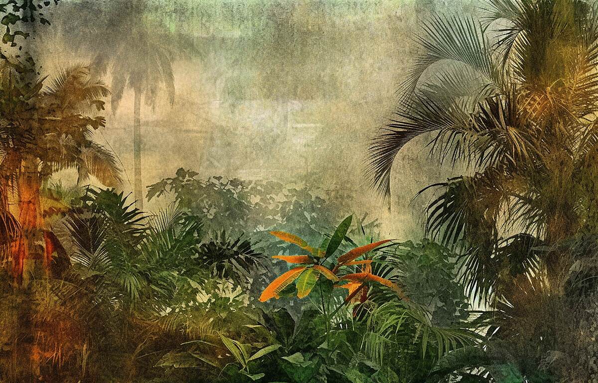 Fototapet flora luxuriantă din pădurile tropicale
