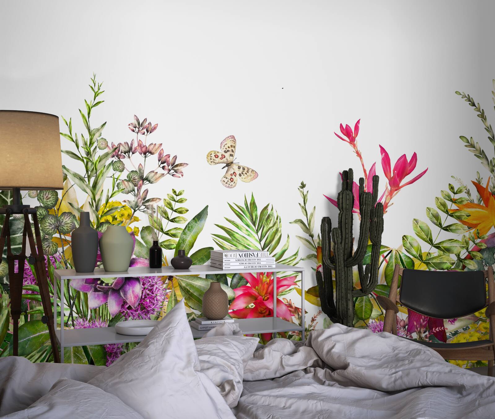 Fototapet plante tropicale cu culori strălucitoare de vară