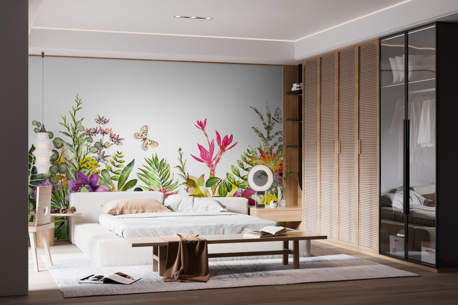 Fototapet plante tropicale cu culori strălucitoare de vară