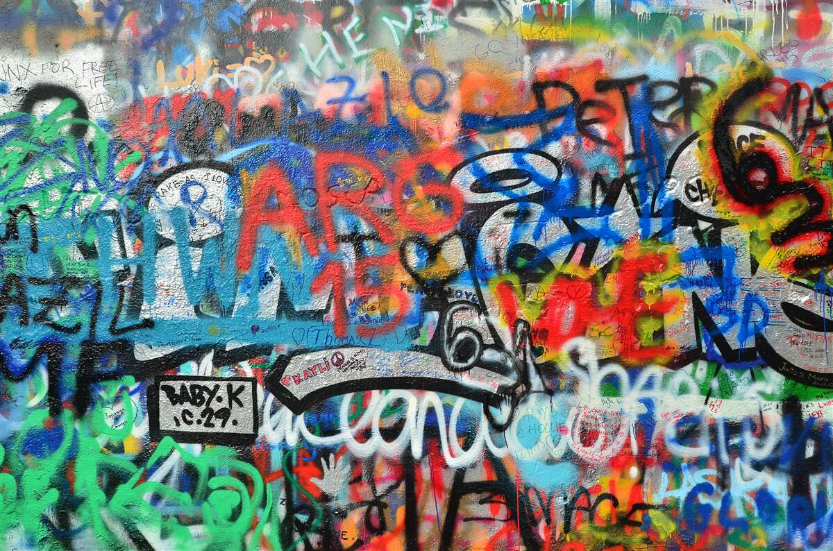 Fototapet Zid decorat cu graffiti