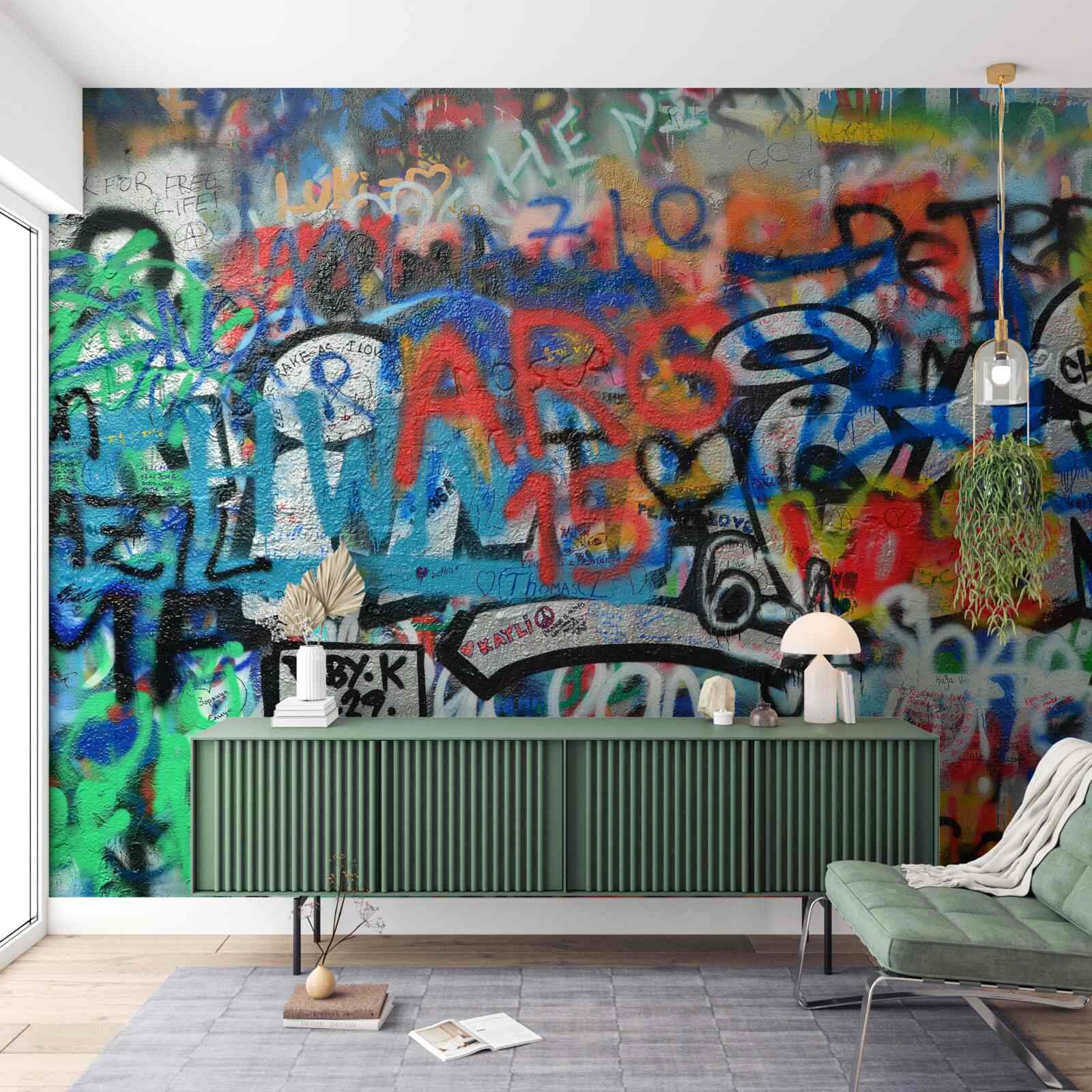 Fototapet Zid decorat cu graffiti