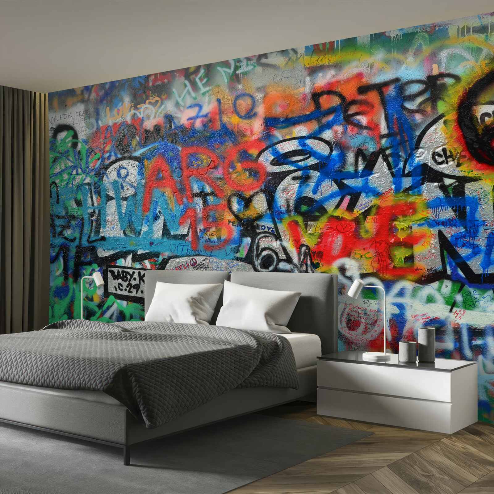 Fototapet Zid decorat cu graffiti