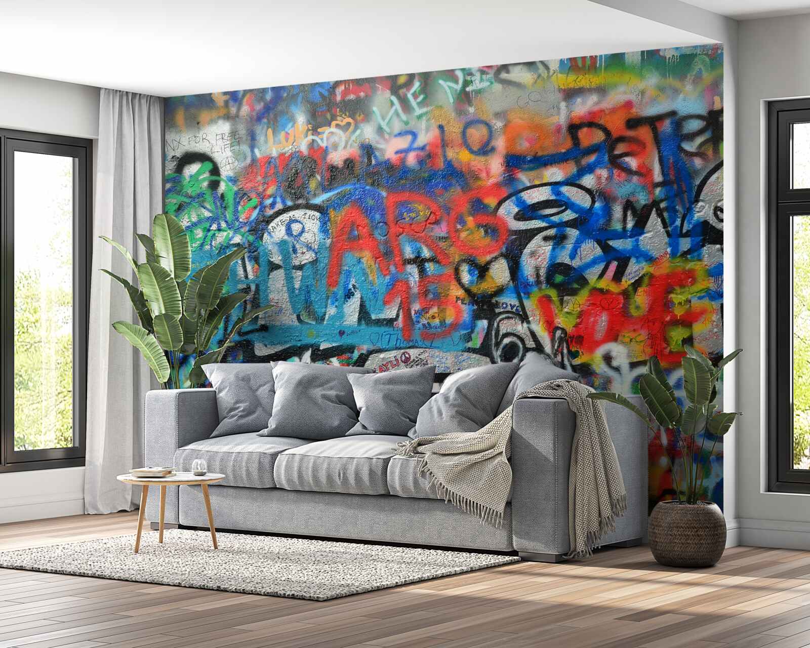 Fototapet Zid decorat cu graffiti