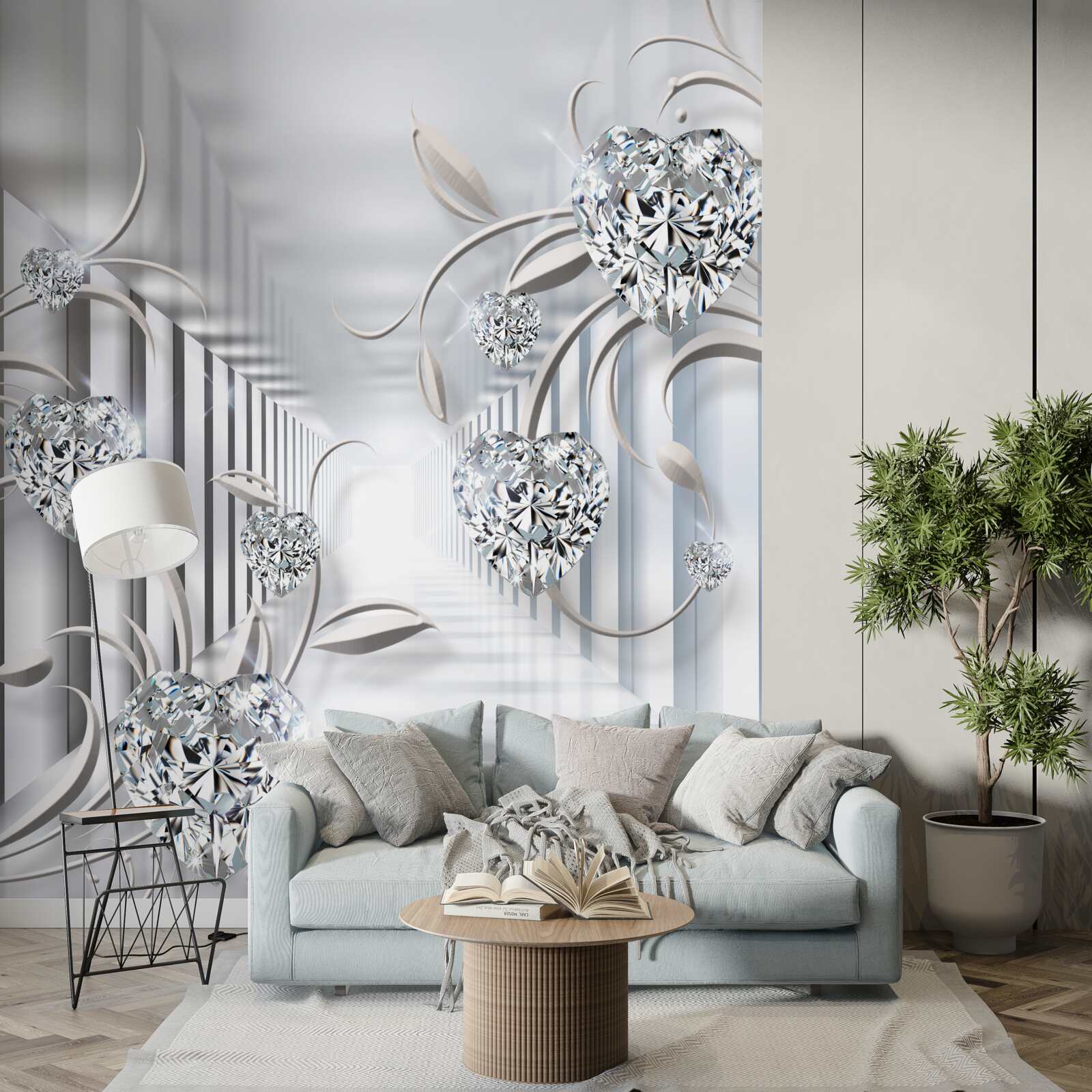 Fototapet coridor cu decor abstract