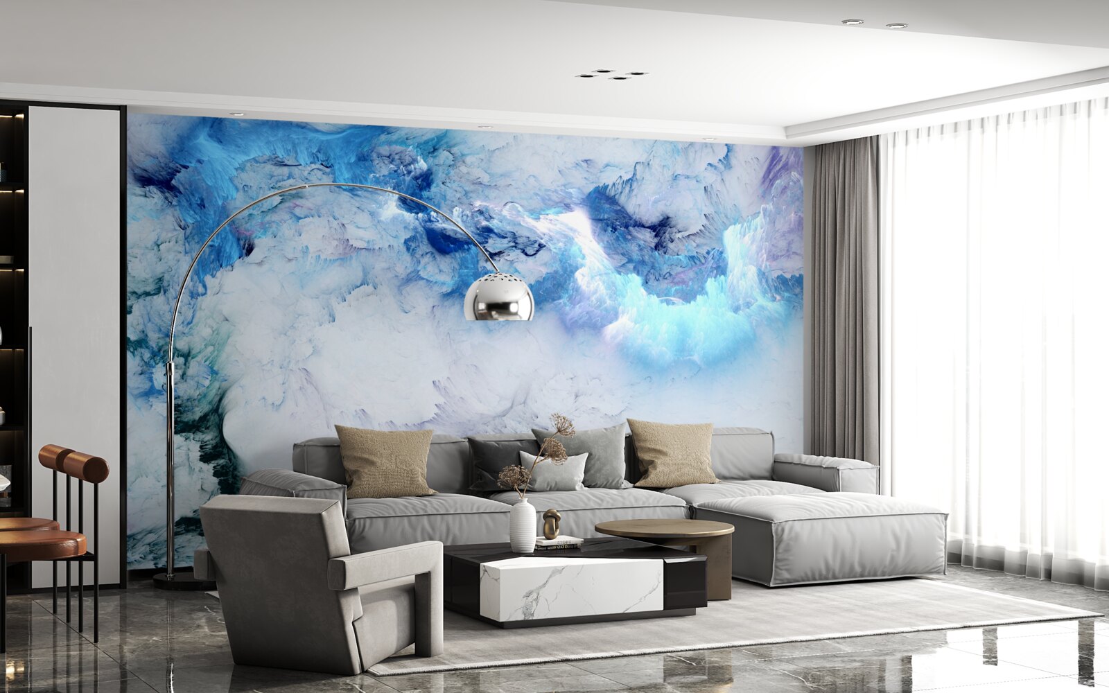 Fototapet fundal abstract pitoresc realizat din lichid colorat