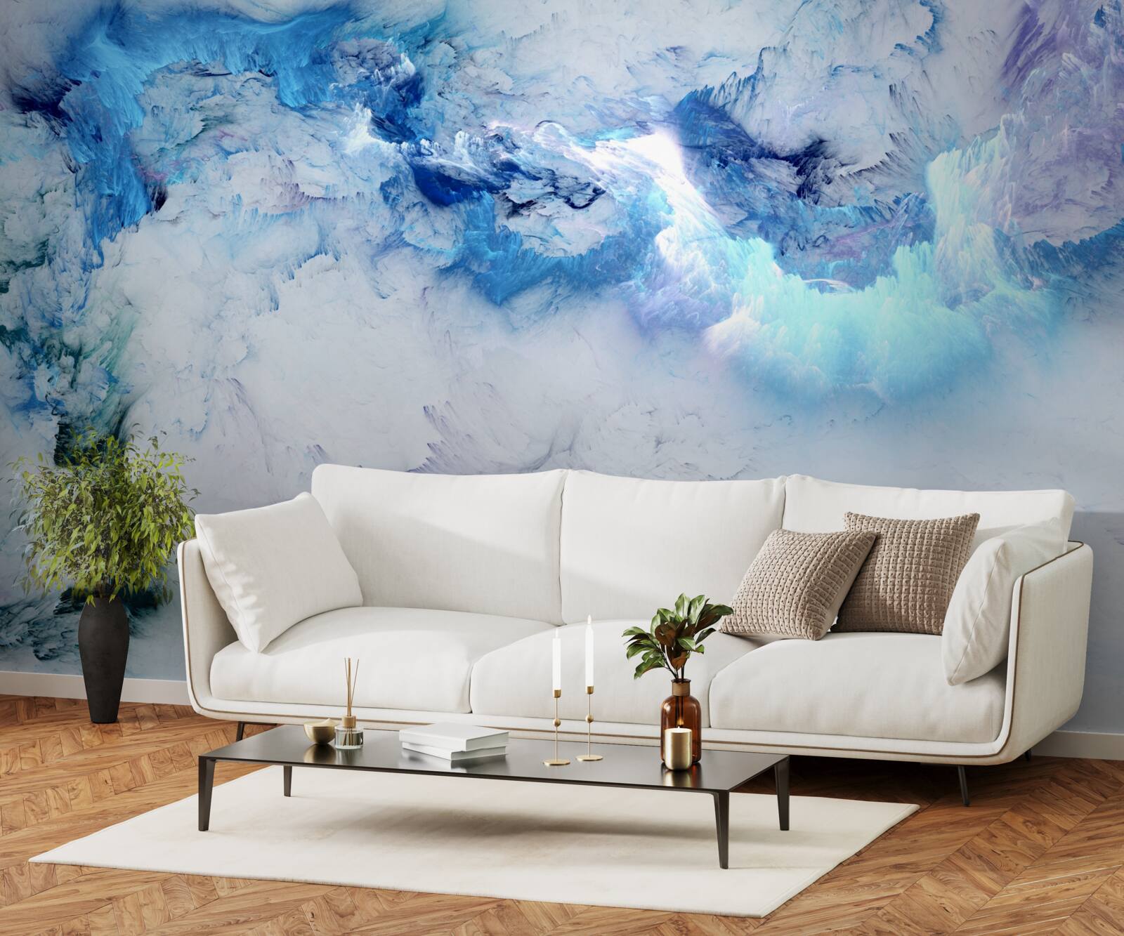 Fototapet fundal abstract pitoresc realizat din lichid colorat