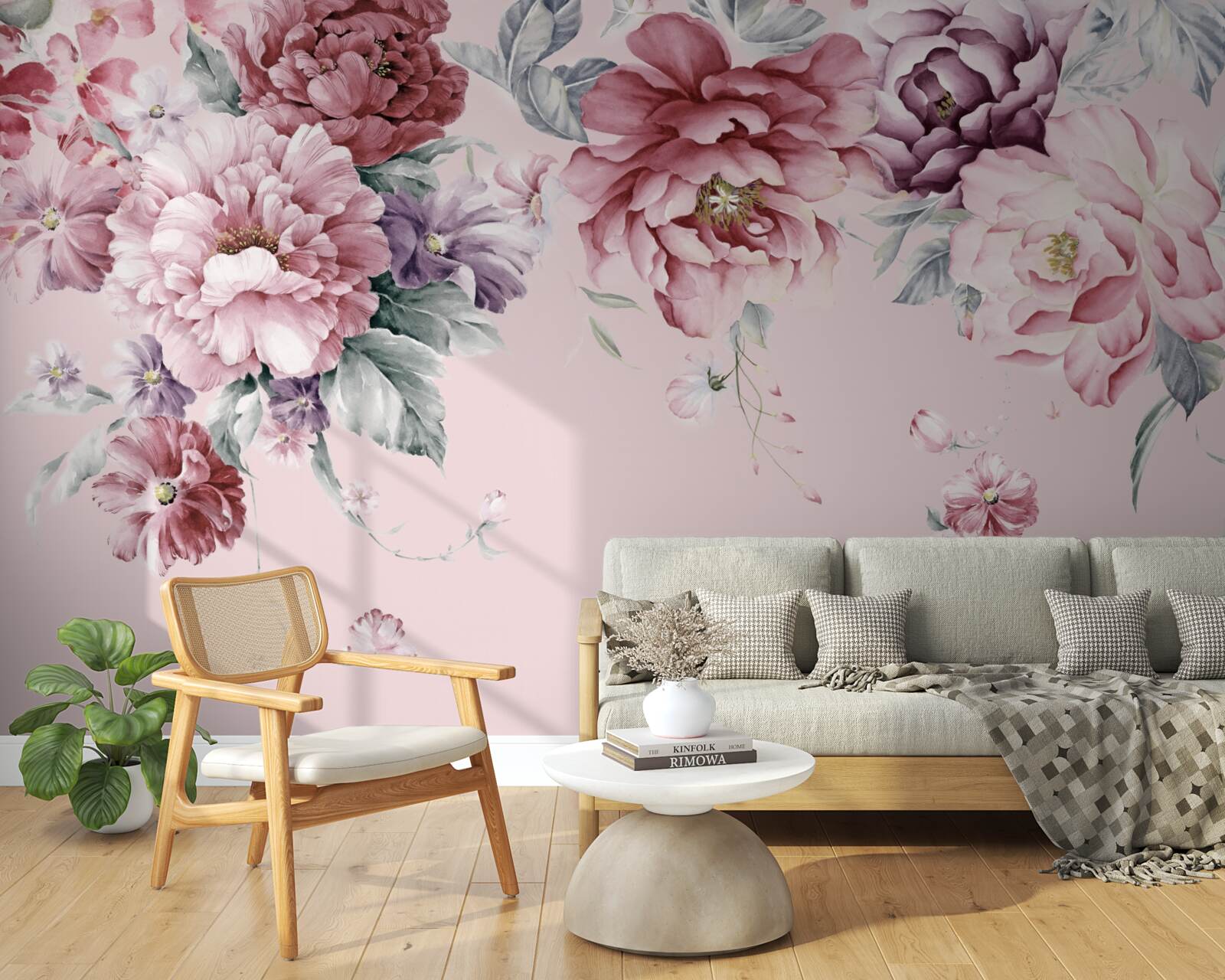 Fototapet diverse flori roz