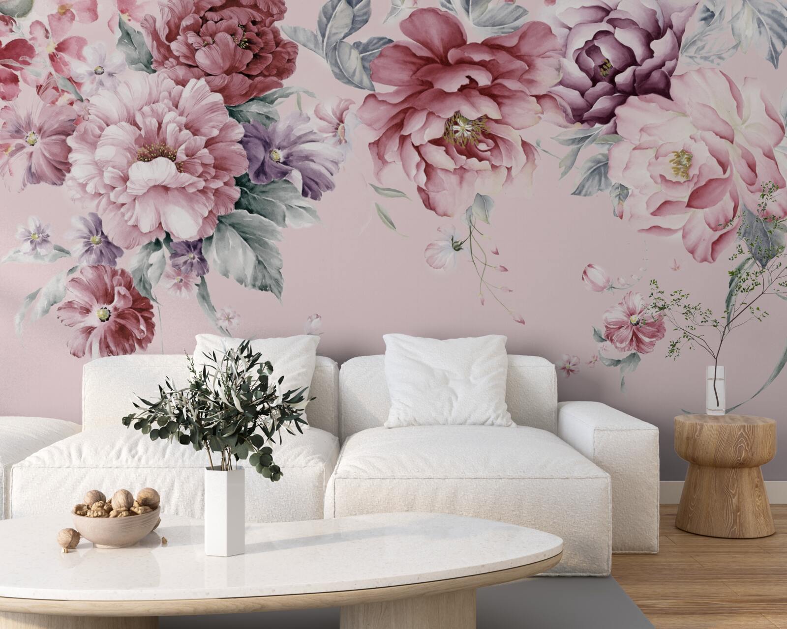 Fototapet diverse flori roz